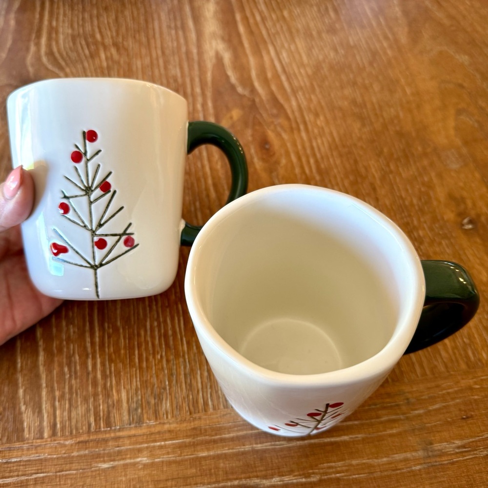 1 set of 2 holiday / Xmas ceramic mugs - Picture 2 of 7
